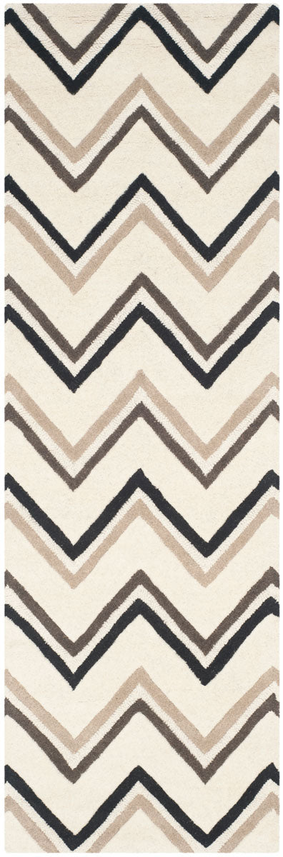 Safavieh Cambridge 581 Hand Tufted  Rug Ivory / Black CAM581B-26