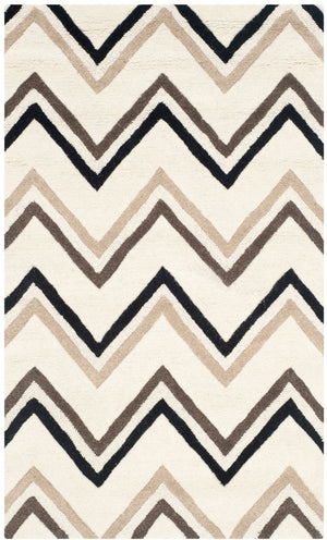 Safavieh Cambridge 581 Hand Tufted  Rug Ivory / Black CAM581B-26