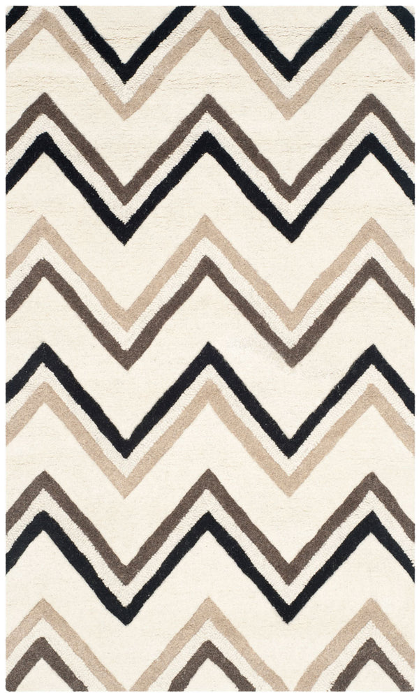 Safavieh Cambridge 581 Hand Tufted  Rug Ivory / Black CAM581B-26