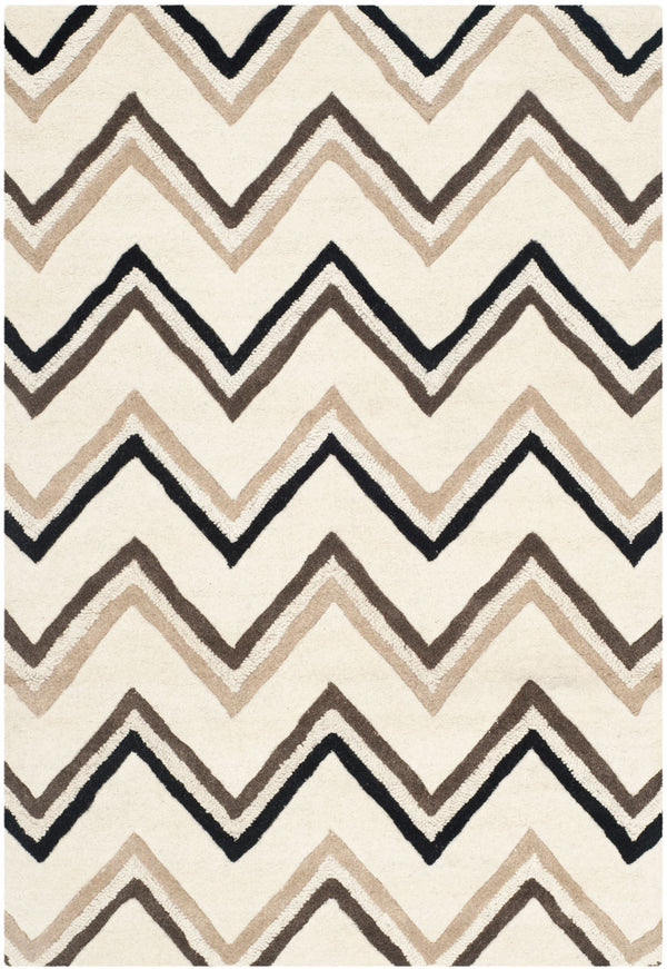 Safavieh Cambridge 581 Hand Tufted  Rug Ivory / Black CAM581B-26