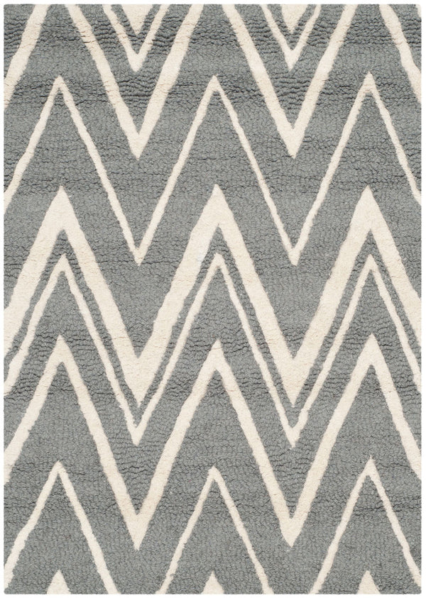 Safavieh Cambridge 711 Hand Tufted  Rug Dark Grey / Ivory CAM711D-4SQ