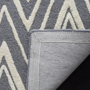 Safavieh Cambridge 711 Hand Tufted  Rug Dark Grey / Ivory CAM711D-4SQ