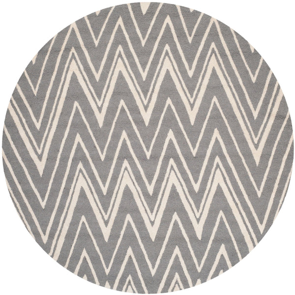Safavieh Cambridge 711 Hand Tufted  Rug Dark Grey / Ivory CAM711D-4SQ