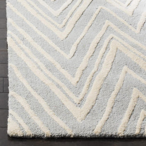 Safavieh Cambridge 711 Hand Tufted  Rug Grey / Ivory CAM711G-4SQ