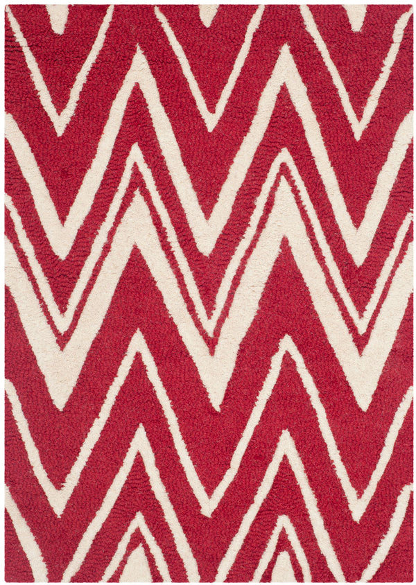 Safavieh Cambridge 711 Hand Tufted  Rug Red / Ivory CAM711H-3