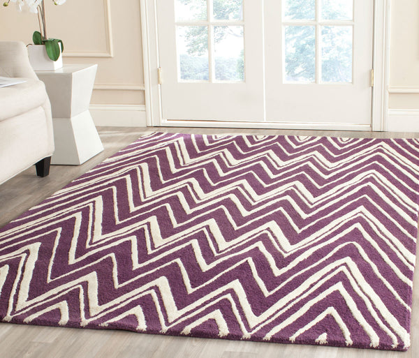 Safavieh Cambridge 711 Hand Tufted  Rug Purple / Ivory CAM711P-3