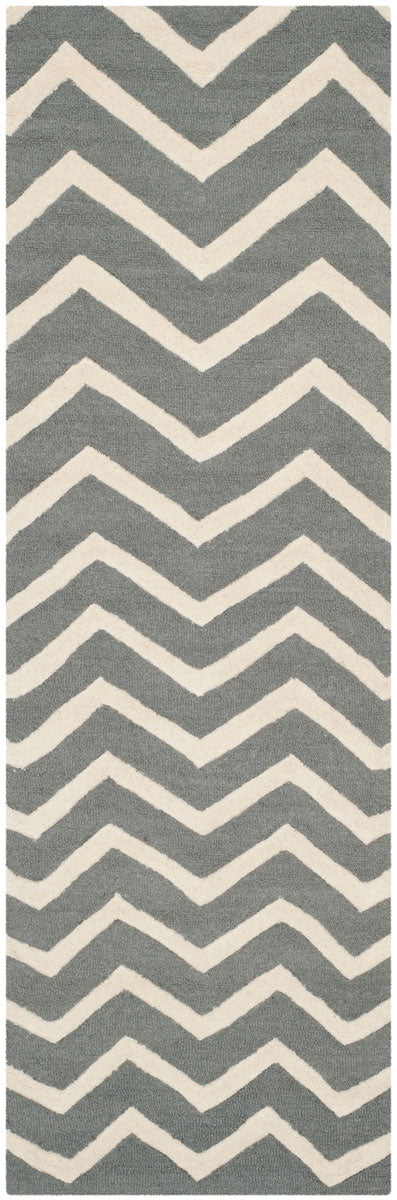 Safavieh Cambridge 714 Hand Tufted  Rug Dark Grey / Ivory CAM714D-26