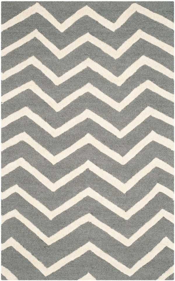 Safavieh Cambridge 714 Hand Tufted  Rug Dark Grey / Ivory CAM714D-26