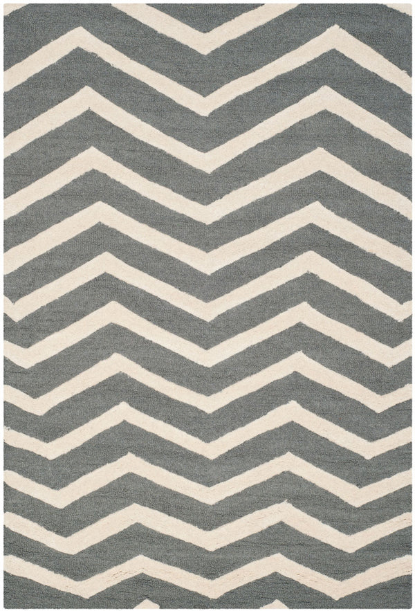 Safavieh Cambridge 714 Hand Tufted  Rug Dark Grey / Ivory CAM714D-26
