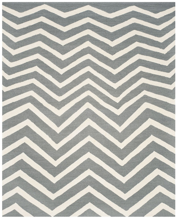 Safavieh Cambridge 714 Hand Tufted  Rug Dark Grey / Ivory CAM714D-26