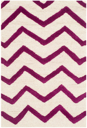 Safavieh Cambridge 714 Hand Tufted  Rug Ivory / Fuchsia CAM714F-3