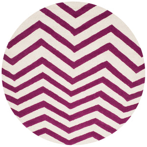 Safavieh Cambridge 714 Hand Tufted  Rug Ivory / Fuchsia CAM714F-3