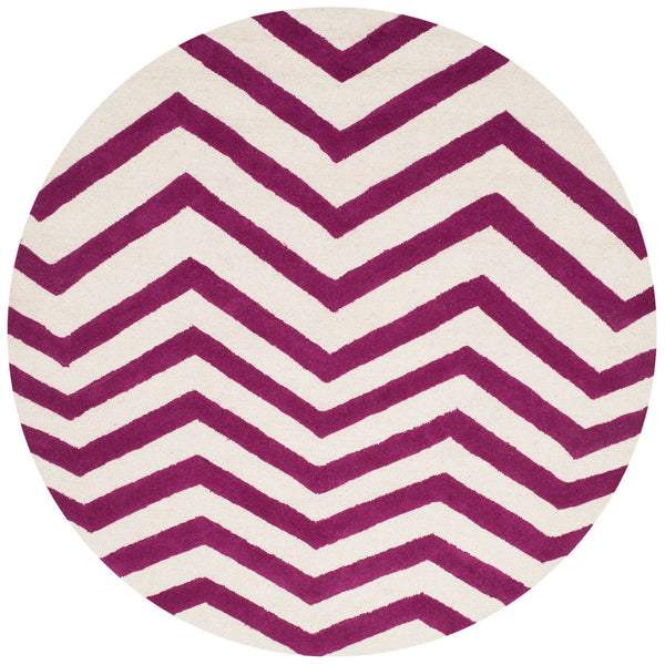 Safavieh Cambridge 714 Hand Tufted  Rug Ivory / Fuchsia CAM714F-3