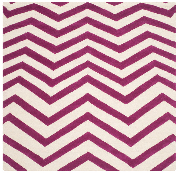 Safavieh Cambridge 714 Hand Tufted  Rug Ivory / Fuchsia CAM714F-3