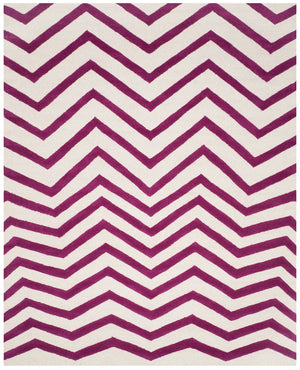 Safavieh Cambridge 714 Hand Tufted  Rug Ivory / Fuchsia CAM714F-3
