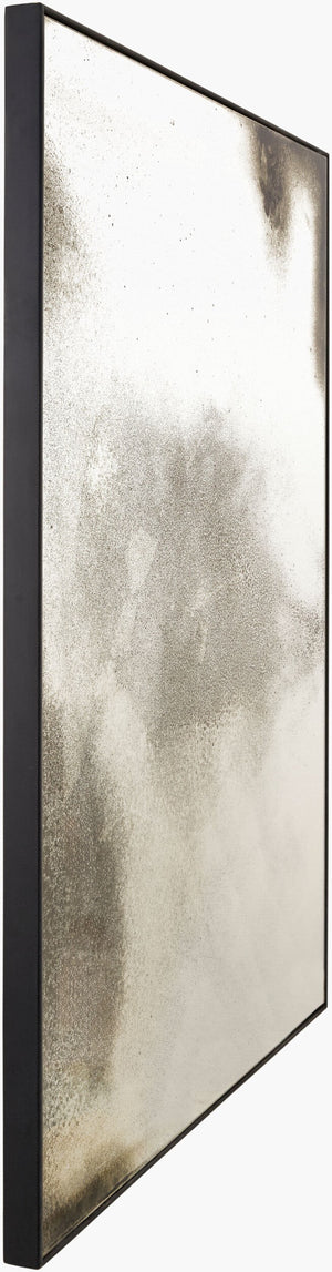 Surya Camryn Art Deco Accent Mirror - 48"H X 36"W, Geometric Design For Elegant Home Decor Display Frame, Black Brass Camr002-4030