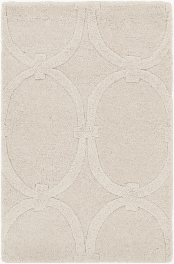 Surya Modern Classics Can-1901 9' X 13' Hand-tufted Wool Rug – Stylish, Durable, And Perfect For Modern Decor Light Beige Wool,Viscose Can1988-58