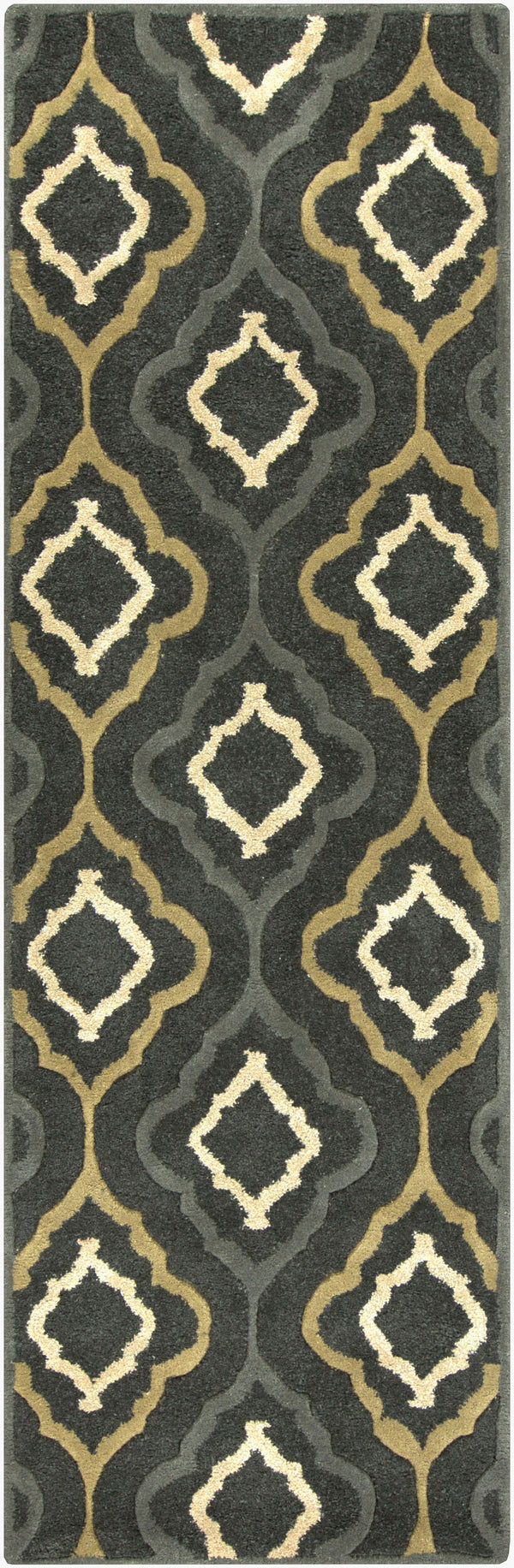 Surya Modern Classics Can-1901 9' X 13' Hand-tufted Wool Rug – Stylish, Durable, And Perfect For Modern Decor Dark Green Wool,Viscose Can2025-268