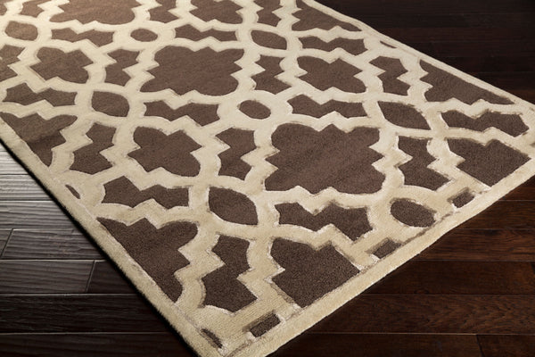 Surya Modern Classics Can-1901 9' X 13' Hand-tufted Wool Rug – Stylish, Durable, And Perfect For Modern Decor Dark Brown Nz Wool,Viscose Can2035-913