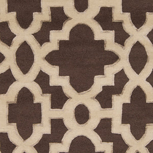 Surya Modern Classics Can-1901 9' X 13' Hand-tufted Wool Rug – Stylish, Durable, And Perfect For Modern Decor Dark Brown Nz Wool,Viscose Can2035-913