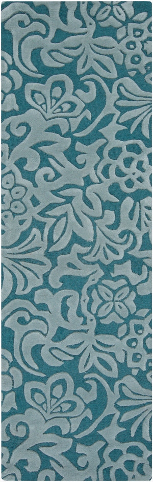 Surya Modern Classics Can-1901 9' X 13' Hand-tufted Wool Rug – Stylish, Durable, And Perfect For Modern Decor Deep Teal Wool Can2047-268