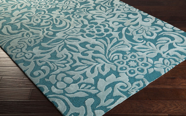Surya Modern Classics Can-1901 9' X 13' Hand-tufted Wool Rug – Stylish, Durable, And Perfect For Modern Decor Deep Teal Wool Can2047-268