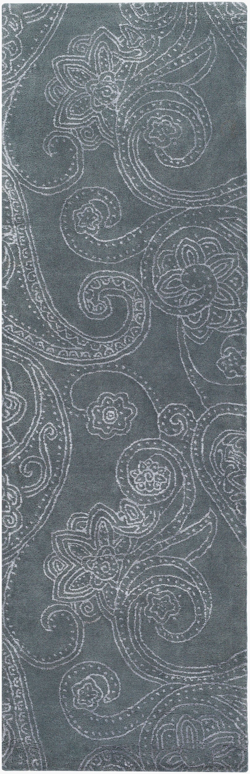 Surya Modern Classics Ii Can-2078 2'6" X 8' Hand-tufted Wool & Viscose Rug For Stylish Home Décor Gray Wool,Viscose Can2078-268