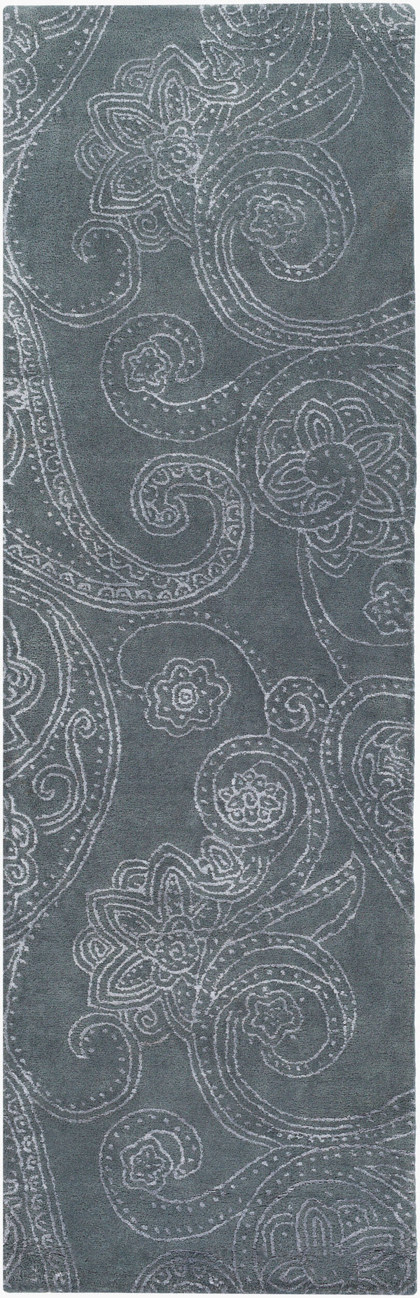 Surya Modern Classics Ii Can-2078 2'6" X 8' Hand-tufted Wool & Viscose Rug For Stylish Home Décor Gray Wool,Viscose Can2078-268