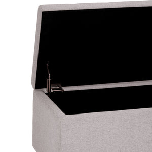 English Elm Cosmopolitan Storage Ottoman In Cloud Grey - Versatile Comfort, Stylish Design & Hidden Storage Solution B136P159766