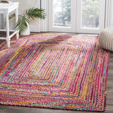 Safavieh Cape Cod 202 Hand Woven Natural Fiber Rug Red / Multi 5' x 5' Square