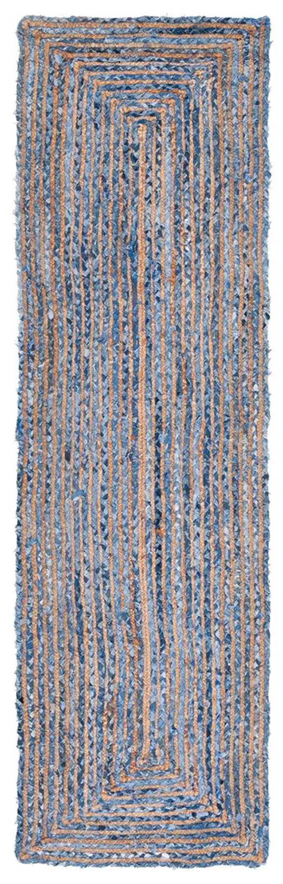 Safavieh Cape Cod 202 Hand Woven  Rug Blue / Natural 3' x 5' Oval