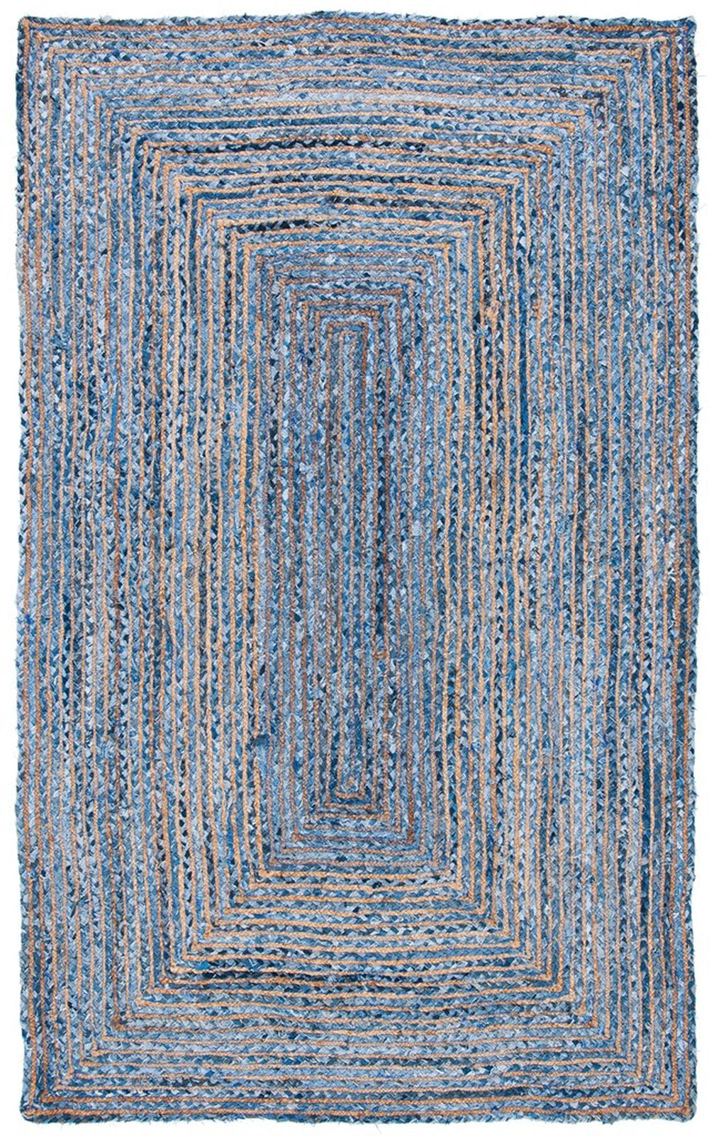 Safavieh Cape Cod 202 Hand Woven  Rug Blue / Natural 3' x 5' Oval