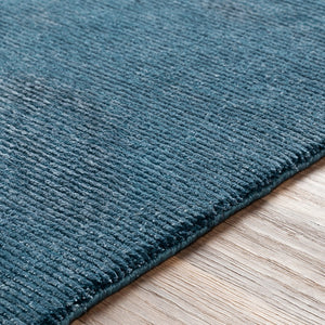 Surya Capri Handmade 2' X 3' Rug | Luxurious Viscose & New Zealand Wool | Soft, Durable & Stylish Comfort Blue Viscose,Nz Wool Cap2301-46