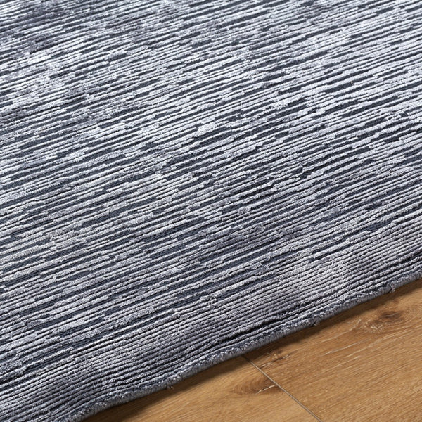 Surya Capri Handmade 2' X 3' Rug | Luxurious Viscose & New Zealand Wool | Soft, Durable & Stylish Comfort Black Nz Wool,Viscose Cap2307-576