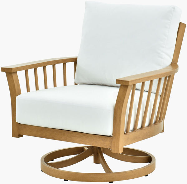 Surya Cape Town Artisan Swivel Chair Acrylic Upholstery Aluminum Base Outdoor Patio Lounge CAPE002-323532