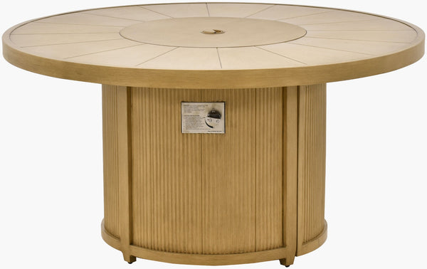 Surya Cape Town Square Outdoor Fire Table Powder Coated Aluminum Patio Lounge Centerpiece CAPE007-265050