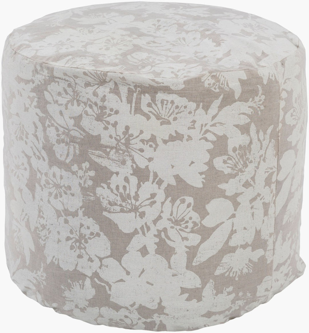 Surya Clara Handcrafted Woven Cube Pouf Footrest in Natural Linen Cotton Blend Bohemian Decor CAPF006-181818