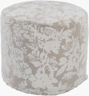 Surya Clara Handcrafted Woven Cube Pouf Footrest in Natural Linen Cotton Blend Bohemian Decor CAPF006-181818