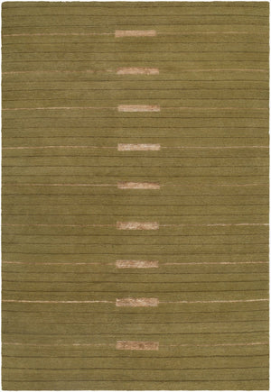 Surya Pilgrimage Hand Knotted Wool Tencel Blend Rug for Modern Entryways and Bedroom Accents 6' x 9' Rectangle CAPG2301-69