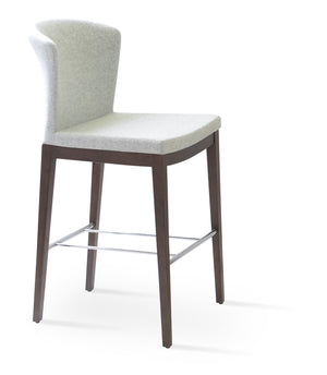 Soho Concept Capri Wood Barstools & Counterstools - Premium Camira Blazer Wool, 10-year Guarantee, Elegant Design Silver  Soho-concept-dining-chair-10718