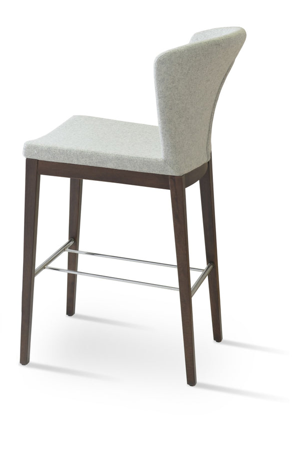 Soho Concept Capri Wood Barstools & Counterstools - Solid Beech, Stylish Camira Fabric, 10-year Guarantee & More! Silver  Soho-concept-dining-chair-10719