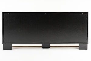 VIG Furniture Cartier High-Gloss Black Buffet With Brushed Rosegold Frame, Smooth Drawers & Ample Storage (W71") VGVCG-A002