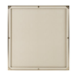 VIG Furniture Cartier Beige Shagreen Mirror With Brushed Brass Frame — Modern 41"W X 39"H Textural Accent Piece VGVC-J-A002-MR