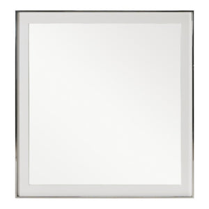 VIG Furniture Cartier Modern White High-Gloss Mirror With Polished Stainless Accents — Versatile Floor Or Wall Statement VGVC-J-A002-M-WHT