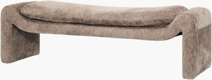 Surya Cascadia Upholstered Bench 60 Inch Wide Foam Cushion Seat for Bedroom or Entryway CASD003-186018