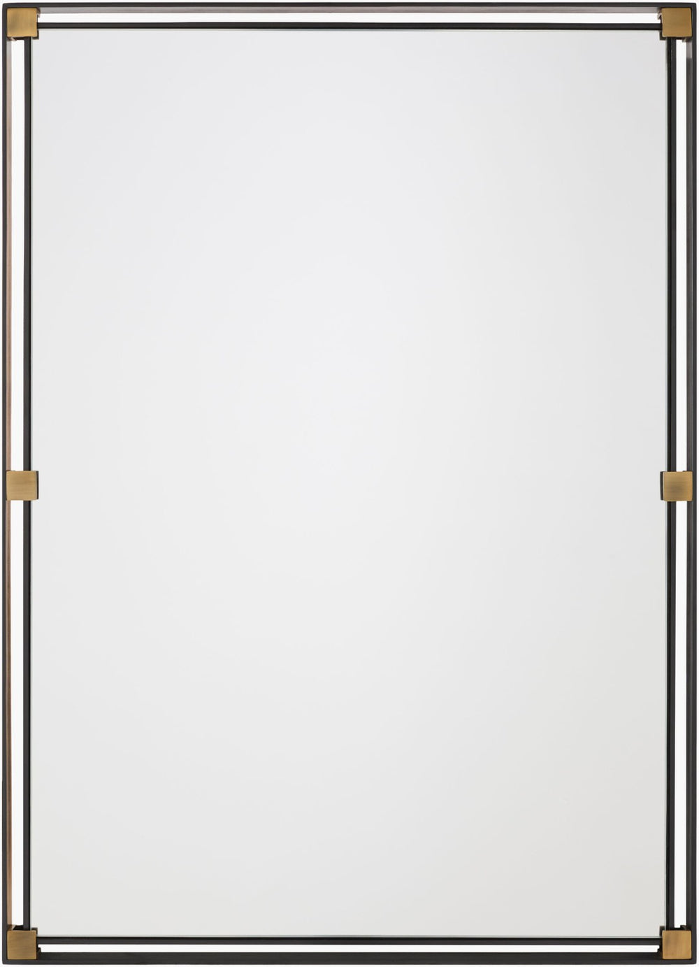 Surya Casimir Arched Wall Mirror with Ornate Frame for Entryway Living Room Bedroom CASI002-42301