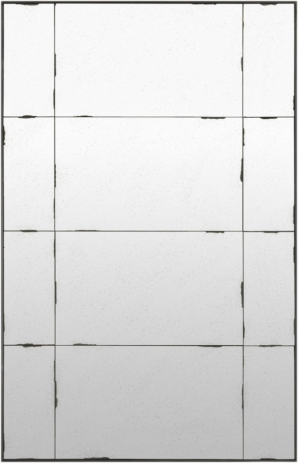 Surya Castellon Rectangular Wall Mirror Slim Profile Architectural Statement for Entryways Bedrooms CAST002-48301