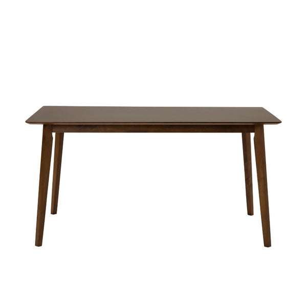 VIG Furniture Castillo Modern Walnut Dining Table — Compact Rectangular 59" X 35" Seats 4-6, Sturdy Walnut Finish VGMA-MIT-5303