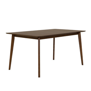 VIG Furniture Castillo Modern Walnut Dining Table — Compact Rectangular 59" X 35" Seats 4-6, Sturdy Walnut Finish VGMA-MIT-5303
