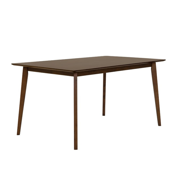 VIG Furniture Castillo Modern Walnut Dining Table — Compact Rectangular 59" X 35" Seats 4-6, Sturdy Walnut Finish VGMA-MIT-5303